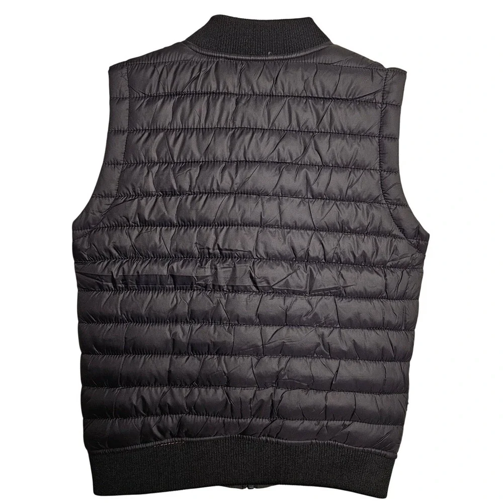 NASA Puffer‎ Vest Black Full Zip Reversable Size 6 Youth NWT